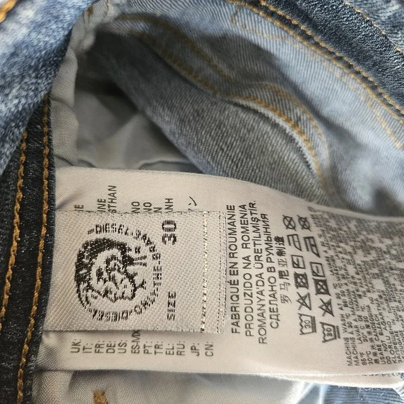 Diesel Men's Medium Wash Sleenker-X Slim Skinny Jeans 30W 32L - Picture 15 of 16